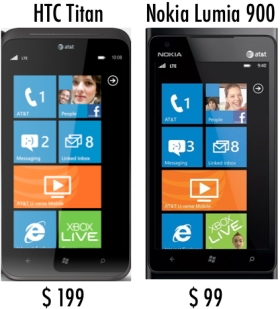 HTC Titan & Nokia Lumia 900 WM7